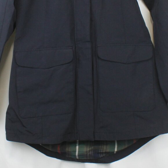 Pendleton Navy Blue Plaid Lined Hooded Rain Coat Jacket - Picture 12 of 15